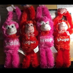 Personalized hanging monkeys for the kiddos